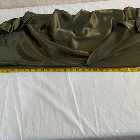 NWT PrettyLittleThing Khaiki Satin Ruched Side Split Leg Maxi Size 4 - Picture 7 of 14